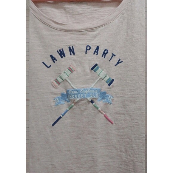 Talbots Petite XLP Pink New England Croquet Club Lawn Party Cotton Embroidered - Picture 3 of 4